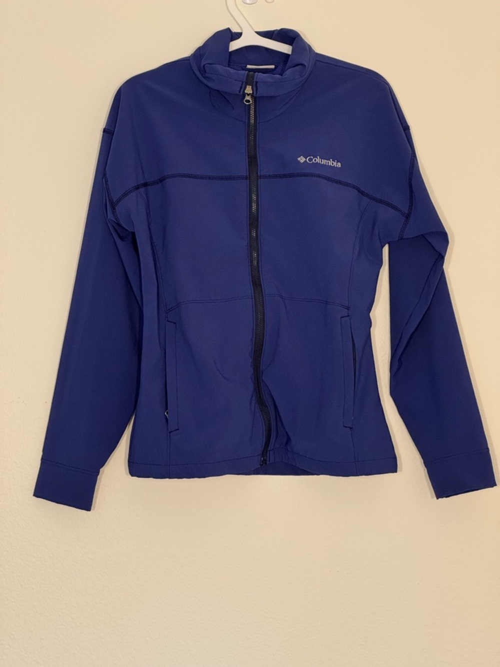 Columbia Blue Zip Up Jacket Lightweight Activewear Stretch XS